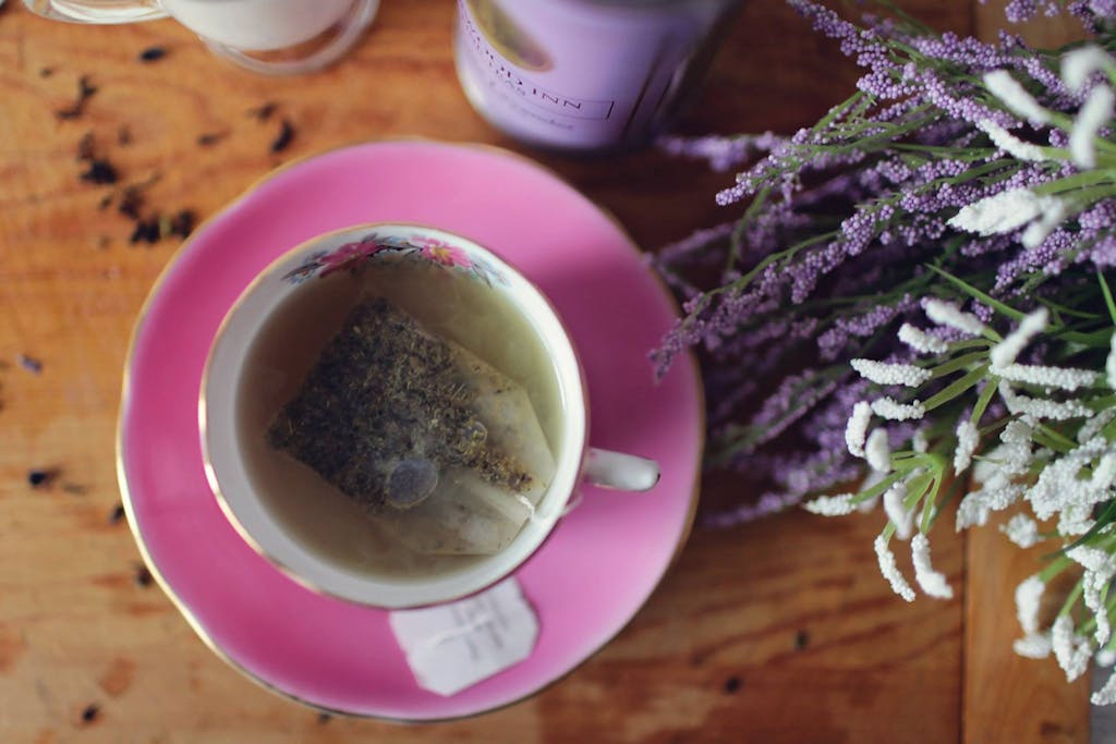 lavender Tea Bag in Teacup