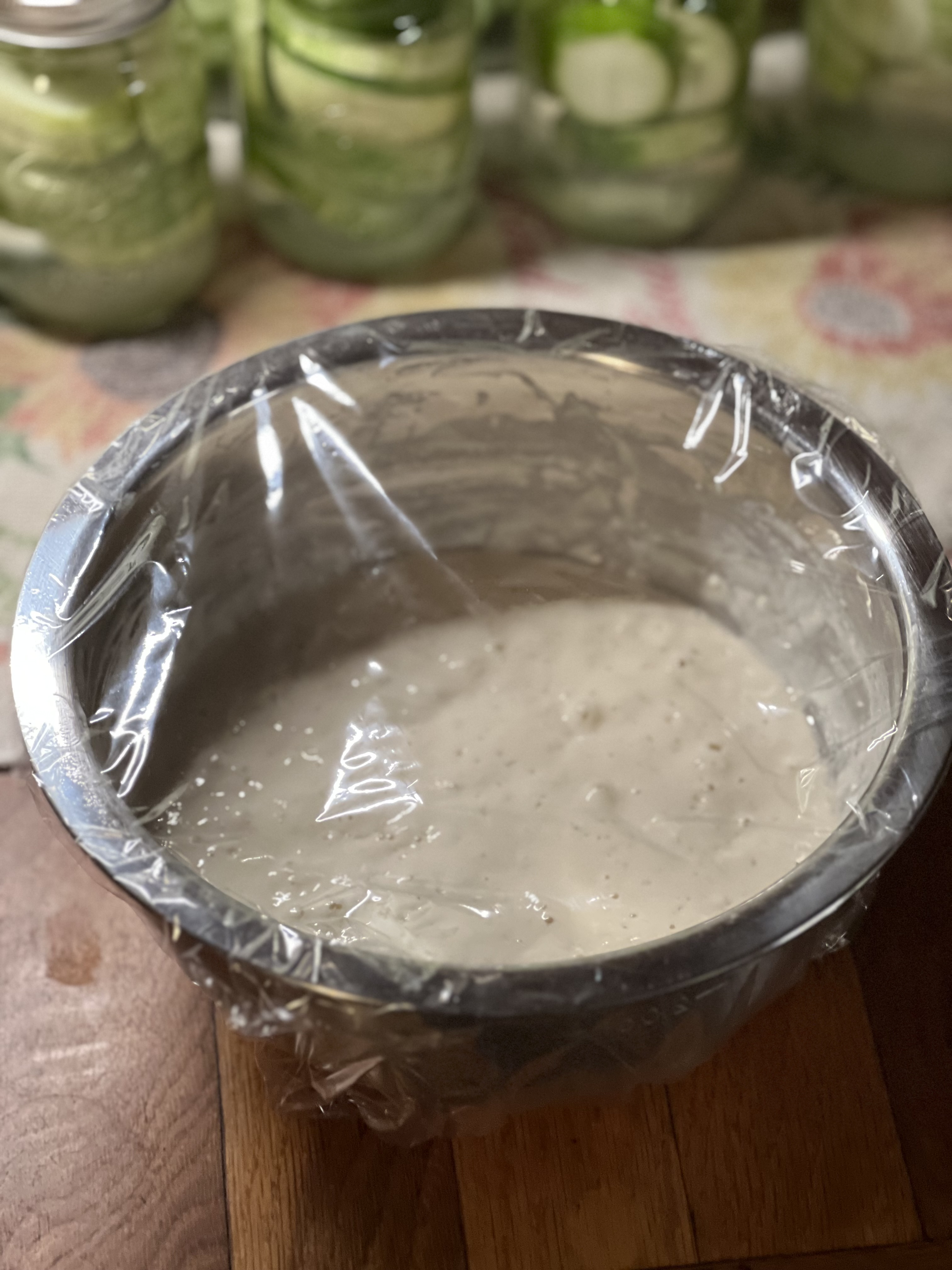 fermented sourdough pancake batter